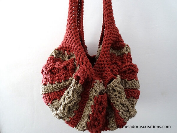 Celtic Weave Strip Hobo Bag