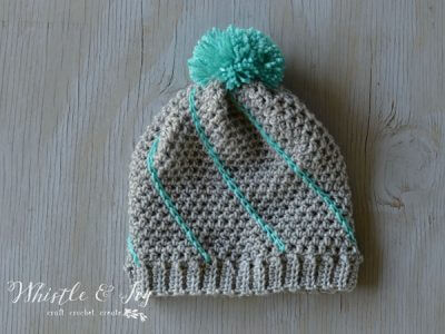 Diagonal Hatch Slouchy Hat