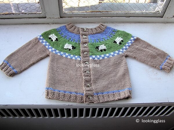 Sheep Yoke Baby Cardigan