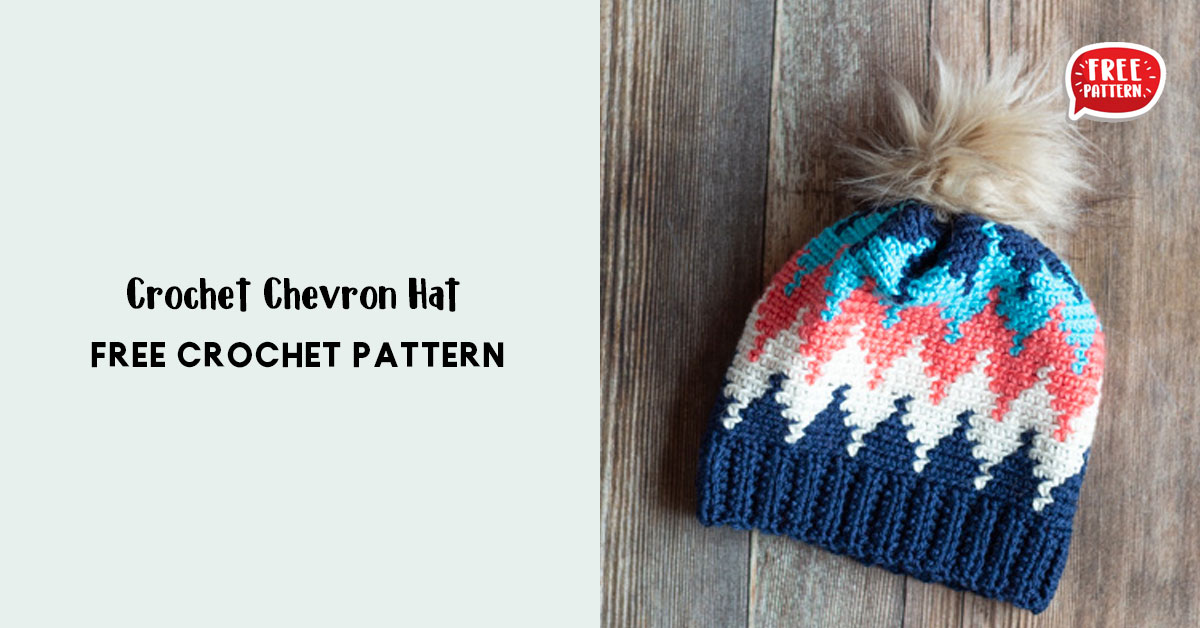 crochet chevron hat pattern