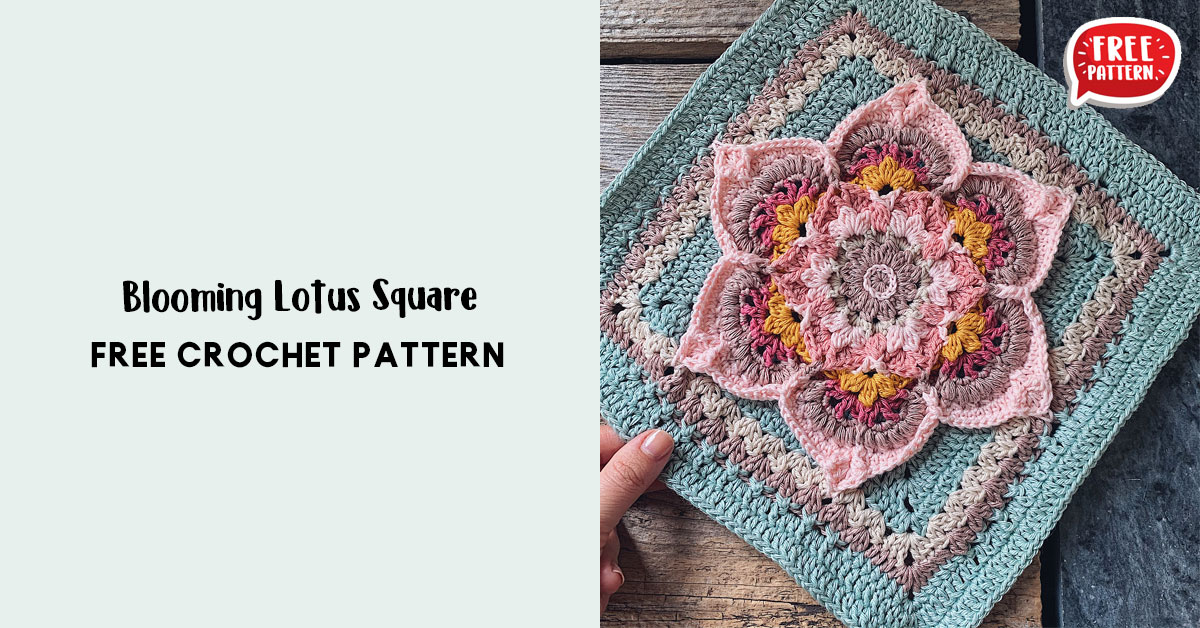 Blooming Lotus Square Free Crochet Pattern Crochet Fl - vrogue.co