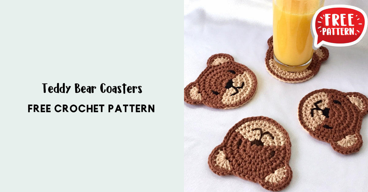 🐻 Crochet Bear Coaster Tutorial 🐻 - Beginner Friendly 