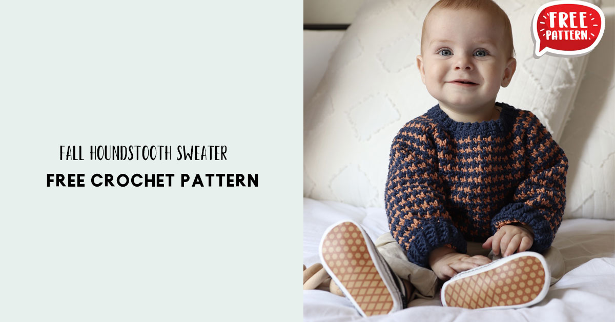 Baby Jack’s Fall Houndstooth Sweater – Share a Pattern