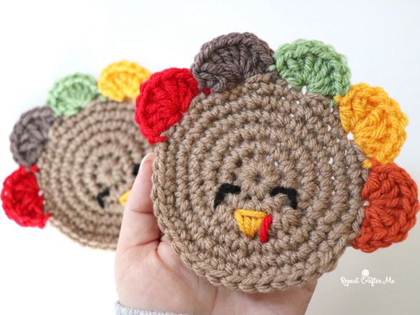 crochet turkey coaster – Share a Pattern