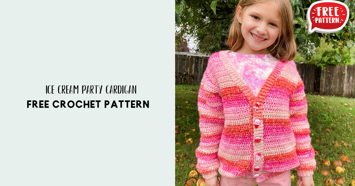 Ice Cream Party Cardigan – Share a Pattern