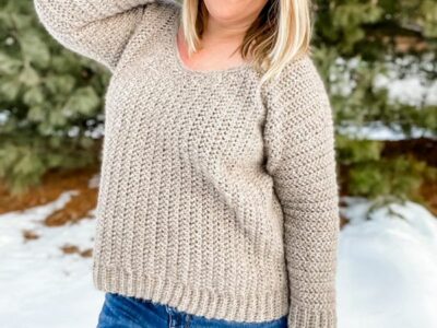 crochet Spruce Trail Pullover free pattern