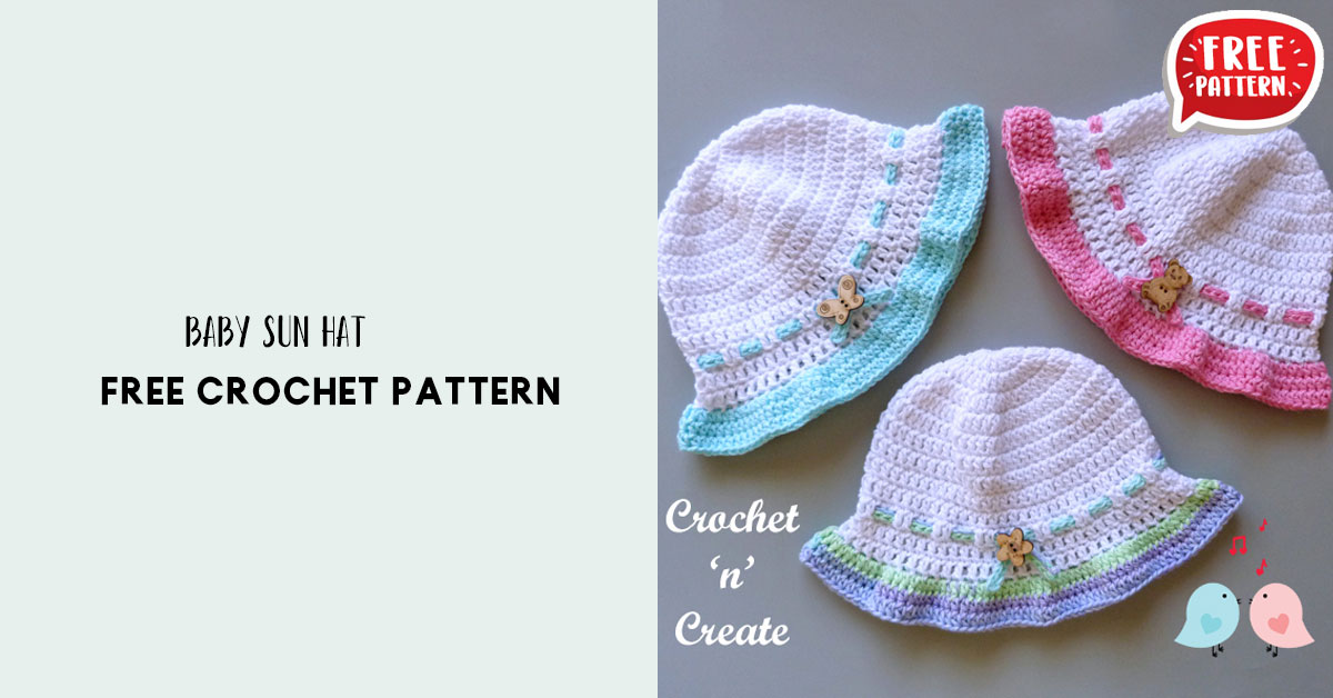 How to Crochet a Baby Sun Hat, Baby Bucket Hat