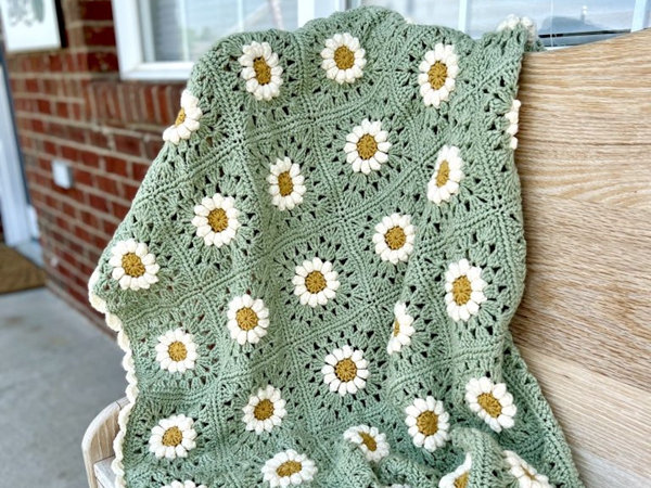 Daisy Granny Square Blanket Share A Pattern 4847