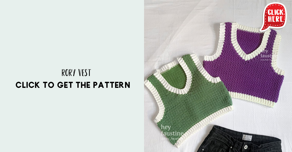 Rory Vest Preppy Sweater Vest Crochet Pattern PDF -  Canada