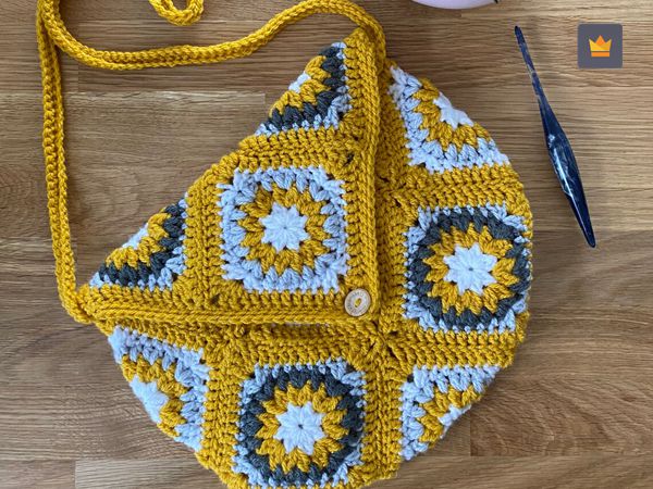 CROCHET StarBurst Tote Bag EASY PATTERN