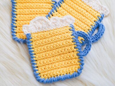 crochet Beer Coaster easy pattern