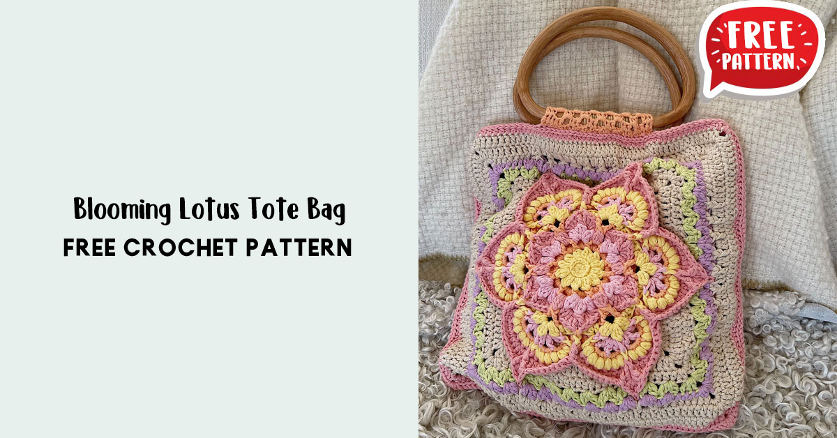 Blooming Lotus Tote Bag - Share A Pattern