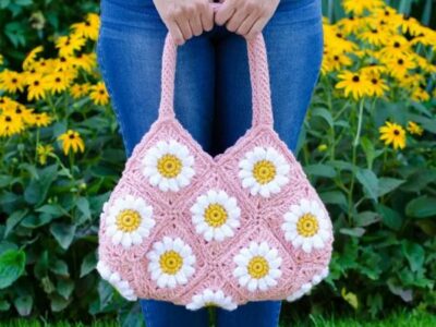 crochet Daisy Bag free pattern