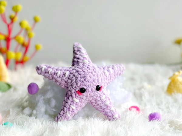 crochet No Sew Starfish easy pattern