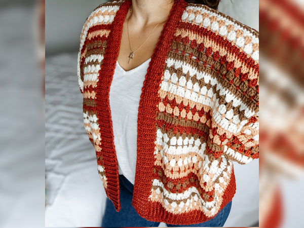 crochet Riverbed Cardigan free pattern