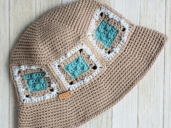 crochet Sea Glass Bucket Hat easy pattern