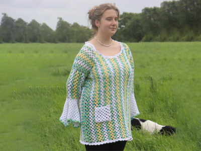 crochet Taylor Swift inspired 60’s dress free pattern