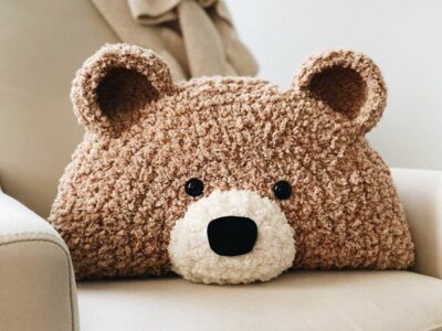 crochet Bear Pillow easy pattern