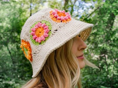 crochet Flower Market Bucket Hat free pattern