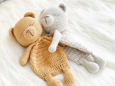 crochet Harry the baby bear lovey easy pattern