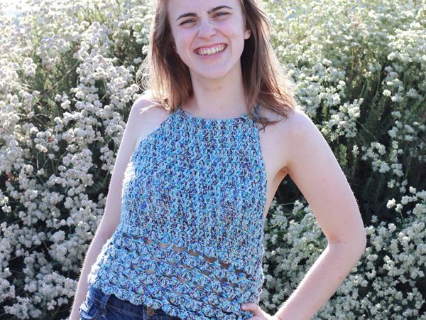 crochet Ocean Waves Halter Top free pattern