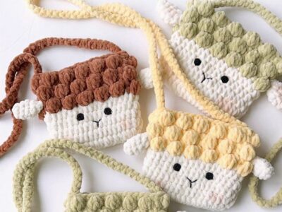 crochet Soft Lamb Bag easy pattern