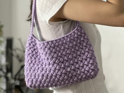 crochet Textured Shoulder Bag free pattern
