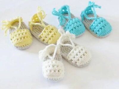 crochet Baby Girl Sandals free pattern