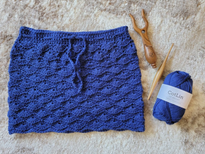 crochet Delphinium Summer Skirt free pattern