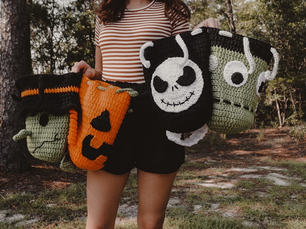 crochet Halloween Bag easy pattern