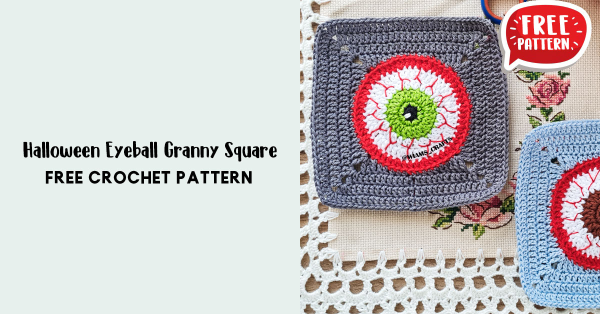 Halloween Eyeball Granny Square – Share a Pattern