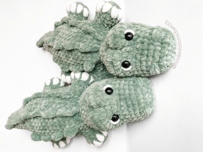 crochet No Sew Alligator easy pattern