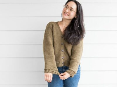 crochet Linen Stitch Cardigan free pattern