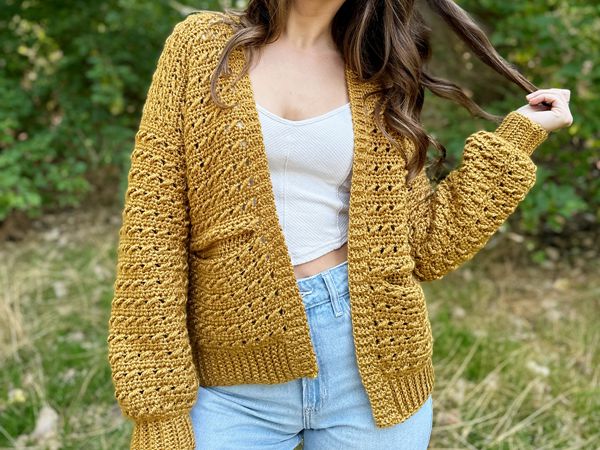 crochet The Maeve Cardigan free pattern